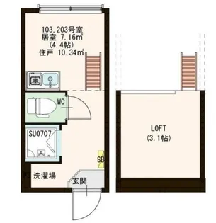 Stage 高田馬場【2階】の間取り