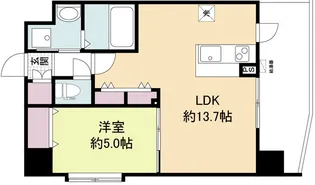 スプランディッド中之島WEST【2階】の間取り