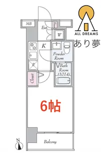 グランリーヴェル横濱南ADELE【2階】の間取り