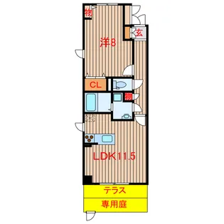 ベルファミーユ高根台III【1階】の間取り