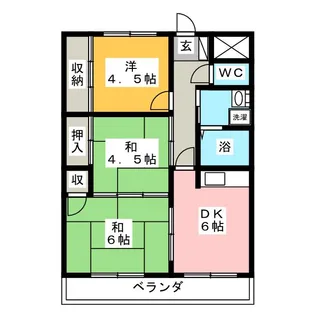 キャトルセゾンI【1階】の間取り