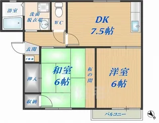 グリーンハイツ吉川【2階】の間取り