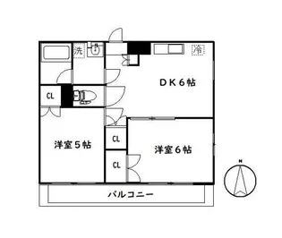 スカイパレス東中野A棟【1階】の間取り