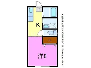 シングルハイツ【2階】の間取り
