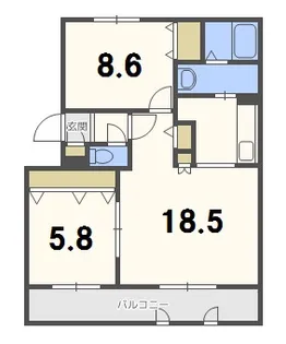 ティアナ【4階】の間取り