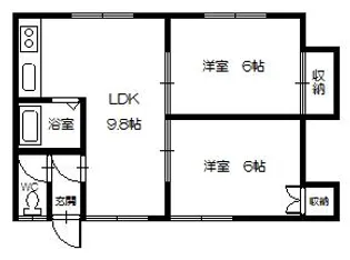 フロイデ2.6【1階】の間取り