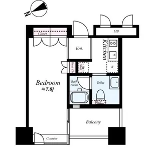 ザ・タワー芝浦【10階】の間取り
