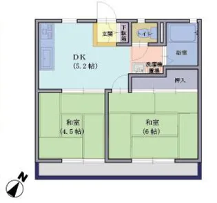 ハイムイチカワ【1階】の間取り