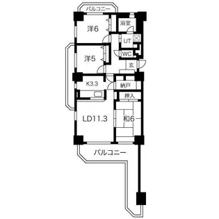 バンベール・グラン山手弐番館【4階】の間取り