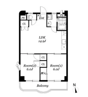 小山ステーションヒルズ【7階】の間取り
