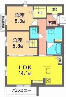 セントリビエ【2階】の間取り