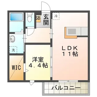 ハートウィズ1122 A棟【2階】の間取り