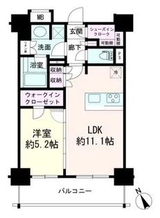 パレステージ聖蹟桜ヶ丘II【5階】の間取り