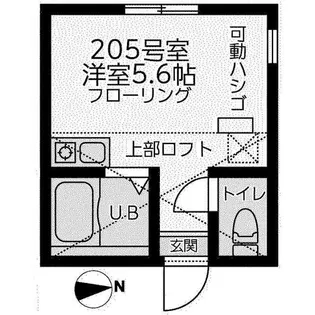 ユナイト西谷スーパーパンプキン【2階】の間取り