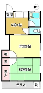 貫井コーポ【1階】の間取り