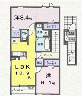 シャルール【2階】の間取り