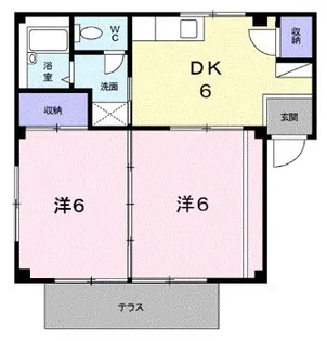 ファミーユ B棟【2階】の間取り