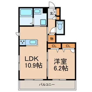 オークヴィレ【1階】の間取り