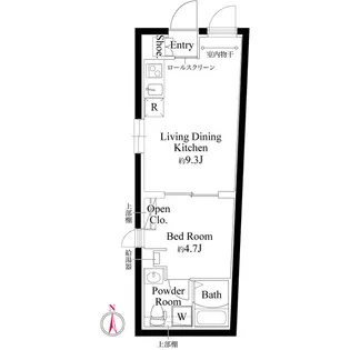 クレセール西小山【4階】の間取り