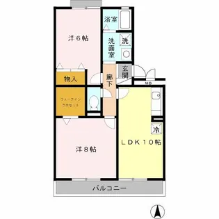 エスポワール【1階】の間取り