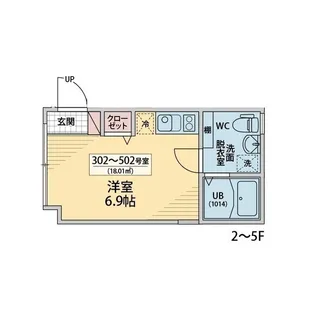 シェルブルー中落合【3階】の間取り