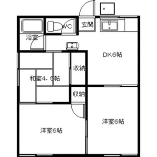ハイツ金沢 A【2階】の間取り