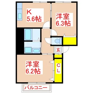 ドミール田上【2階】の間取り