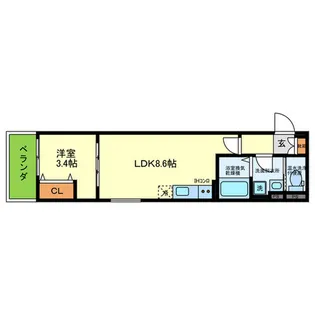 D porta cerezo【1階】の間取り