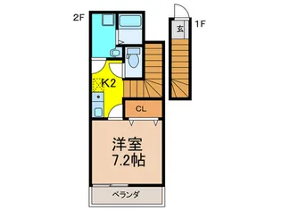 ナズ石神井公園レジデンス【2階】の間取り