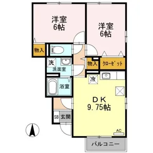 エスポアール B棟【1階】の間取り