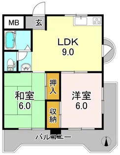 ロンドンハイツ平野【4階】の間取り