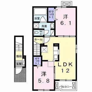 プリーアディーズ【2階】の間取り