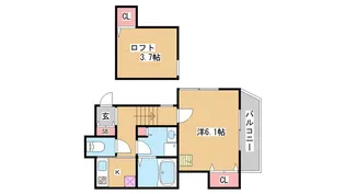 グランメール腕塚ANNEX【1階】の間取り