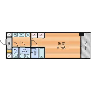 セイル淀屋橋【5階】の間取り