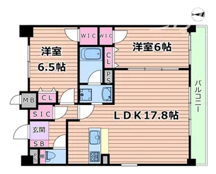 セノアタワー新大阪【13階】の間取り