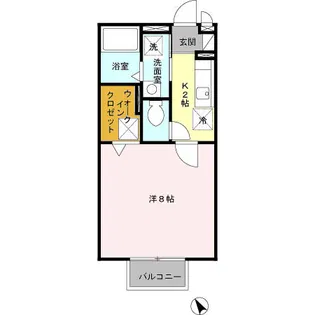 グリーンハウスD【1階】の間取り