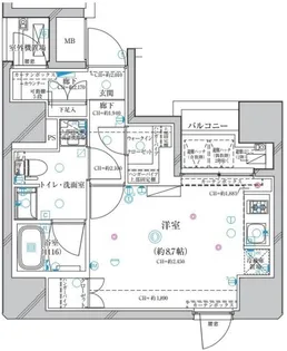 ディアレイシャス錦糸町【9階】の間取り