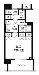 ライオンズシティ白金高輪【7階】の間取り
