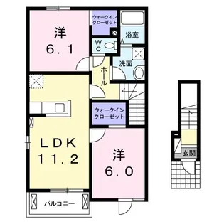サニーガーデンI【2階】の間取り
