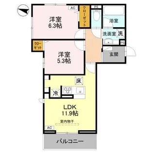 アメニティ 美南東【1階】の間取り