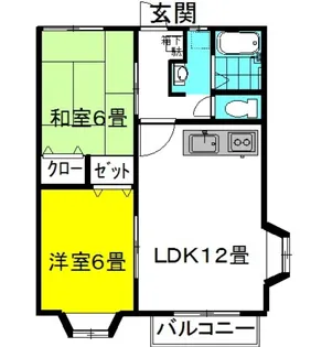 ラッキースタッグ・Jr. Pt.I【2階】の間取り