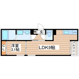 REGALEST西中田【2階】の間取り