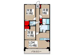 ザ・パークハウス上鷺宮C【2階】の間取り