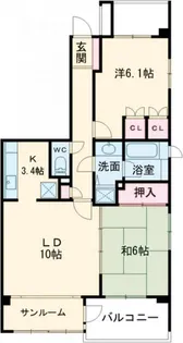 パークシティ杉並 ウエストコート【3階】の間取り