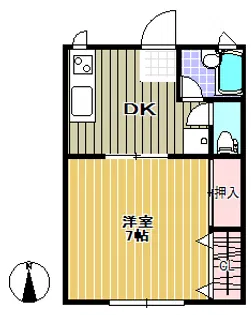 メゾンジルエット【2階】の間取り