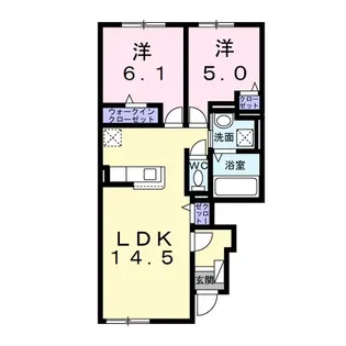 テテマール西町【1階】の間取り