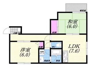 ミヤリバ西蔵【1階】の間取り