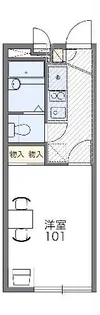 レオパレスSTフロント指扇【1階】の間取り