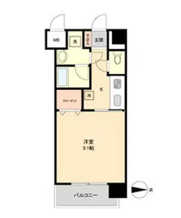 アーバンフラッツ青葉小田原【3階】の間取り