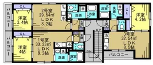 シティエスケイプ行徳【2階】の間取り